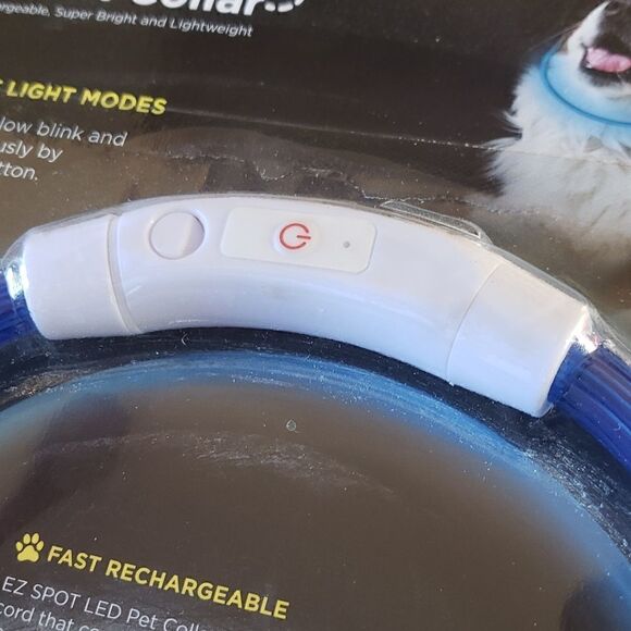 LED Pet Collar Rechargeable Blue Light Up  led EZ Spot LED Pet Collar Do… - Picture 7 of 8